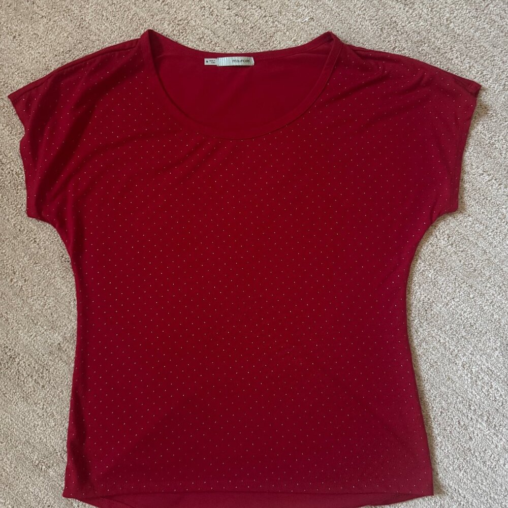 Women’s “Maurices” Red Short Sleeve Shirt